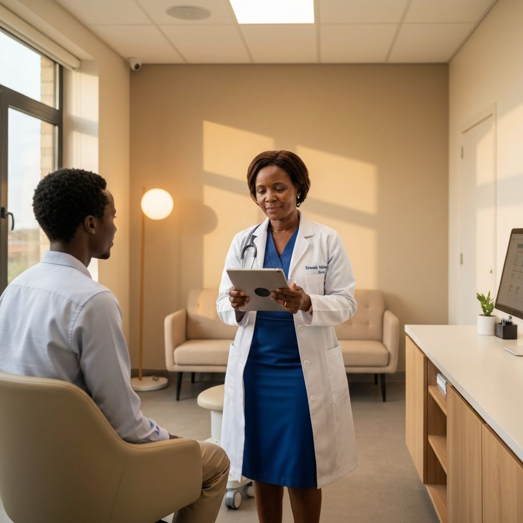 Healthcare professional using digital platform