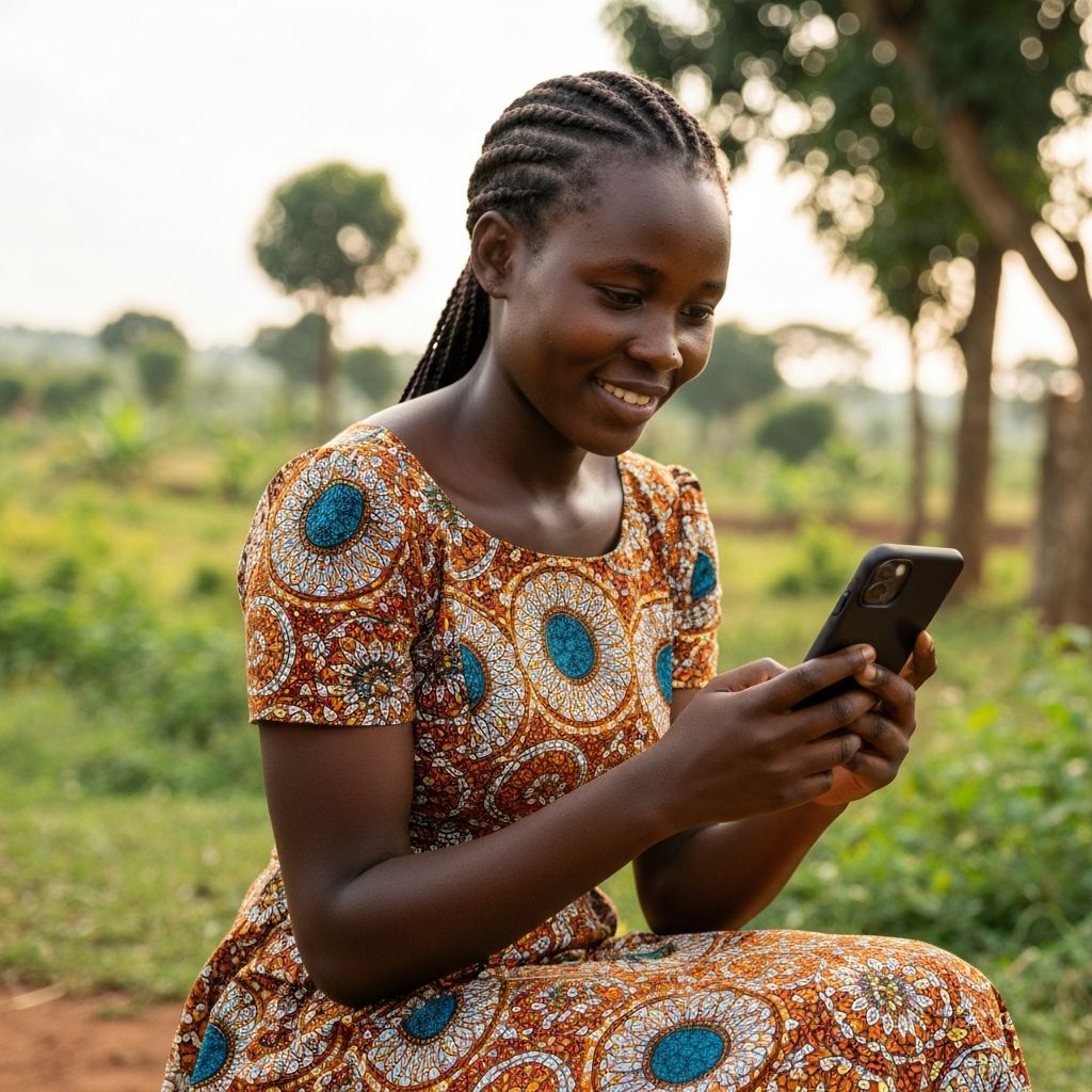 Patient using mobile health app